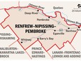 Renfrew-Nipissing-Pembroke riding map