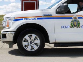 Royal Canadian Mounted Police (RCMP) truck in Pincher Creek.