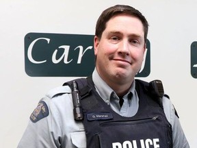 The Government of Alberta is expected to fund Parkland School Division's Student Resource Officer (SRO) program for three years. Const. Gord Marshall has served as the SRO for Spruce Grove Composite High School and Memorial Composite High School since 2017. File photo.