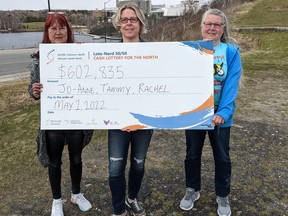 Jo-Anne, Tammy, and Rachel have won April's HSN 50/50 draw and the $602,835 take-home prize. Supplied