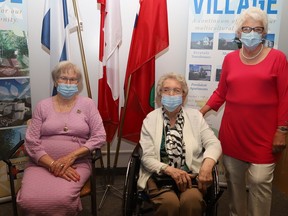 Founding members Raili Myllyharju, left, Marjatta Vainio and Irene Salmenmaki Pakkala were on hand for Founders Day at Finlandia Village in Sudbury, Ont. on Thursday May 26, 2022. Finlandia Village celebrated the 40th anniversary with Founders Day, which featured special presentations. John Lappa/Sudbury Star/Postmedia Network