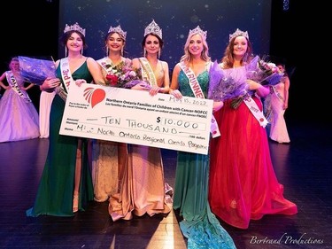 Miss North Ontario Regional Canada Scholarship Pageant was held last weekend where the delegates raised $10,000 for NOFCC Northern Ontario Families of Children with Cancer This raised the pageant's total donations since 2006 to $346,000.00. The judges' choice as Northern Ontario's ambassador for 2022 was Grace Webb, 20, daughter of Beverly Webbm who proudly represented Dokis First Nation. First runner up was Grace Tilbury of Nickel Centre, and second runner up was Amelie Marcoux of Sault Ste. Marie. The third runner up was Josie Michaud of Ramore and fourth went to Tia Nootchtai of the Sudbury District. The delegates participated in a weekend of empowerment, focused workshops, activities and speakers, awarding almost 10,000 in cash scholarships to participants. Supplied