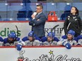 Darryl Moxam during his time as associate coach of the Sudbury Wolves. TERRY WILSON/OHL IMAGES