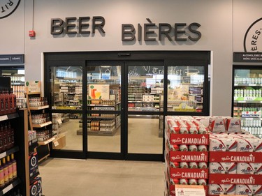 The new LCBO includes a large walk-in cold room for beers.

ANDREW AUTIO/The Daily Press