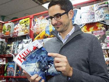 Anthony Del Col, who recently won a Pulitzer Prize in the category of Illustrated Reporting and Commentary for a comic that was published in a publication called Insider, is seen here at The Book Bin in December 2012 where he was signing copies of his graphic novel series, "Kill Shakespeare."

The Daily Press file photo