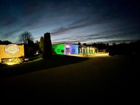 Community Living Central Huron building lit up in Goderich. Submitted