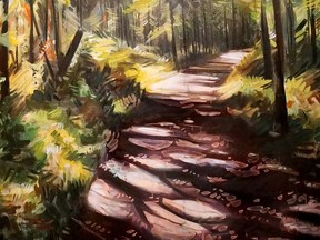 Art by Tabitha Verbuyst on display during the Oxford Studio Tour. CHRIS ABBOTT