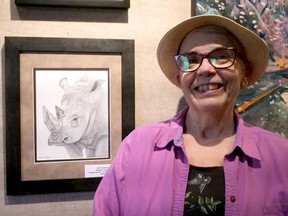 Margaret Trapnell from Woodstock exhibited her art at the Station Arts Centre in Tillsonburg on the weekend during the 2022 Oxford Studio Tour. CHRIS ABBOTT