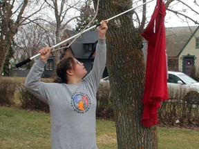 Elizabeth Graham helped with the hanging of red dresses around Diamond Jubilee and By-the-Lake Parks on the weekend to remember the Missing and Murdered Indigenous Women and Girls. There will be a small gathering at the Peace Cairn at 5 p.m. May 5.
Christina Max