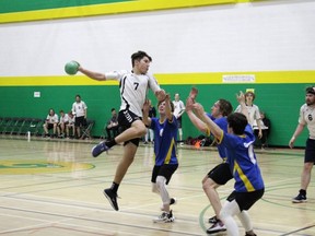 Provincial player Colton Kuypers was the driving force behind the Ardrossan Bisons having a senior men’s handball team for the first time in at least 30 years, if ever. Photo supplied