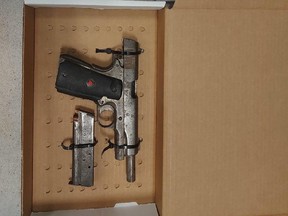 Searches by police resulted in the seizure of a loaded handgun, approximately 77g of suspected cocaine, approximately $1,200 in Canadian currency and a battery operated scooter. One person has been charged.