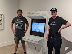 London artists Ross Bell and Jason McLean are opening their new exhibition, Dad Club, at Gallery Stratford on Saturday. (Galen Simmons/The Beacon Herald)