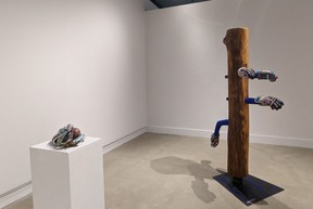 Two London artists to present new Dad Club exhibition at Gallery Stratford 5 Unlike many art exhibitions, Ross Bell said some of his work, like the sculpture on the right, is meant to be interacted or played with. (Galen Simmons/The Beacon Herald)