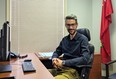 Perth-Wellington’s new MPP-elect Matthew Rae sits at his desk in his Stratford constituency office, the same office he worked in for his predecessor, Randy Pettapiece. (Galen Simmons/The Beacon Herald)