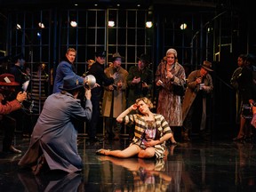 Chelsea Preston (centre) as Roxie Hart with members of the company in Chicago. Stratford Festival 2022.
Photo by David Hou.