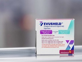 Evusheld is a drug for antibody therapy developed by pharmaceutical company AstraZeneca for the prevention of COVID-19 in immunocompromised patients. JONATHAN NACKSTRAND/AFP