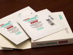 An example of fentanyl patches Mike Hensen/Postmedia Network
