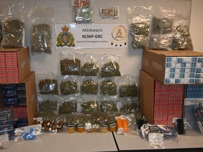 As a reult of a joint operation with Maskwacis General Duty Members, the Maskwacis Community Policing (CPVS) unit, the Wetaskiwin GIS, the Wetaskiwin Crime Reduction Unit (CRU), the Central Alberta District GIS, and the Edmonton Police Service, Maskwaics RCMP seized $160,000 in illegal drugs and cash.