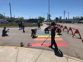 A rainbow crosswalk will be painted in Humboldt during pride week. Photo/discoverhumboldt