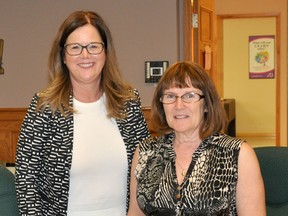 Chair Jennifer Sarlo and trustee Susan Thayer of Algoma District School Board. SUPPLIED