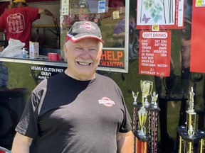Ralph Townsend of Belleville, who owns and operates Herbert's Fries is one of the many poutine vendors at Lee Park this weekend during Poutine Fest.