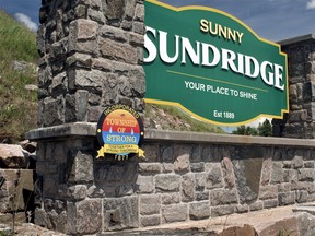 The Sundridge sign on Highway 11 is finally getting LEDs to light up the sign for night-time highway traffic.
Rocco Frangione Photo