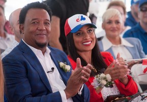 Baseball legend Pedro Martinez and his wife Carolina Cruz Martinez at the Canadian Baseball Hall of Fame and Museum in St. Marys.  Chris Montanini/Stratford Beacon Herald