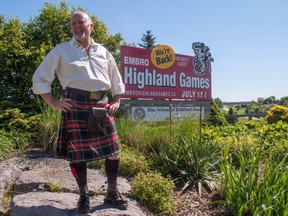 Wallace Matheson, vice president of the Zorra Caledonian Society and a third-generation Scot, says organizers of the annual Embro Highland Games are bouncing back well after two cancellations due to the pandemic.  Known for being the oldest highland games in Ontario, the 83rd edition of the event returns to Embro on July 1. (Chris Montanini/Stratford Beacon Herald)