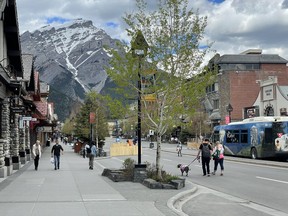 Businesses in the Town of Banff will have to keep their doors closed this winter to save energy as a measure to reduce the amount of greenhouse gas emissions produced in the community. Banff Ave. Photo Marie Conboy/Postmedia.