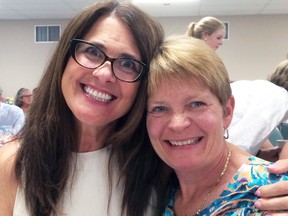 Christina Gross (right), of Mitchell, was the top adult individual fundraisier for the Stratford Relay for Life event held June 11. She did the fundraising in memory of her dear friend and colleague, Mary Wilkinson (left), pictured here in 2016 the year of Wilkinson's retirement. SUBMITTED
