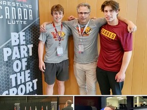 The Wetaskiwin Wrestling Club sent athletes John Manns (right) and William Dormaar (left) to the Canadian National Wrestling Championships June 9-12 hosted by the Tsuu’tina Nation just outside of Calgary.