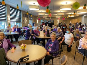 Residents at Dr. Turner Lodge in Fort Saskatchewan posed for a photo on June 15, as the local seniors facility held an event in recognition of World Elder Abuse Awareness Day. Photo Supplied.