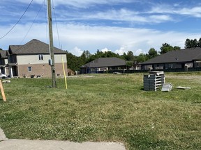 Norfolk County Council has granted a zoning change to allow for a new four-storey 15-unit apartment building on this parcel of land on Evergreen Hill Road in Simcoe.