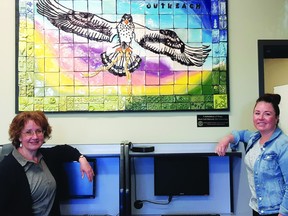 To celebrate the 25th anniversary of the Black Gold Outreach School, a school wide wall mural project was designed by Ingrid Martel under the direction of Clay for Kids Edmonton. Martel and Heather Piercy led the project. (supplied)
