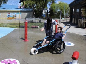The county's new water wheelchair, called the “Sea Horse”, is designed for children and youth with physical disabilities was launched this month. You can request access to the wheelchair through the spray park attendant or at the front desk of the neighbouring recreation facility. Photo supplied