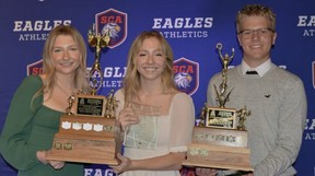 Sportspeople of the Year - Kate and Emily Verhagen and Mackenzie Peters.  photo supplied