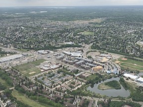 Aerial view of Sherwood Park's Centre in the Park. Lindsay Morey/News Staff