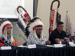 Chiefs and Council representatives from the Four Nations of Maskwaics met with the media Monday to discuss the visit of Pope Francis to Canada next month.
Christina Max