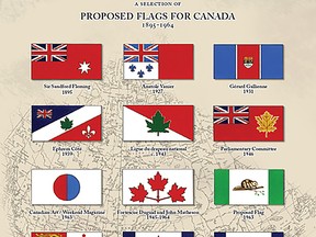A chart of the proposed flags for Canada. (supplied photo)