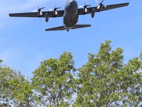 A CC-130 Hercules aircraft from 8 Wing Trenton military air base will perform a flyby around noon over Zwick's Island as part of Canada Day festivities. POSTMEDIA FILE