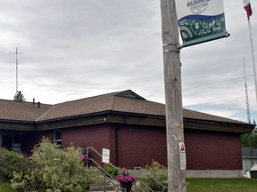 Overlooking the town hall and local library in South River on Marie Street, this is one of dozens of banners with varying themes that now dot several downtown streets as part of a banner and flower beautification project.
Rocco Frangione Photo