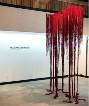 Tracey-Mae Chambers #hopeandhealingcanada installation at the Deep Water Gallery in Ontario. Photo via Instagram