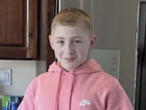 Dylan Mullis-Ramsay, 13, was last seen Saturday in the area near Regiopolis-Notre Dame Catholic High School. Submitted photo