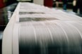 Newspaper being printed