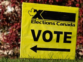 An Elections Canada vote sign.