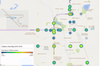 A heat map of Grande Prairie highlights high risk traffic areas and the numbers of incidents resulting in injuries.