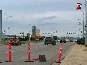 A stretch of 100th Avenue between Staples and Costco that sees frequent collisions.