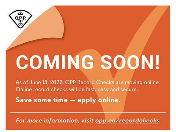 OPP record checks moving online as of June 13 | Sault Star