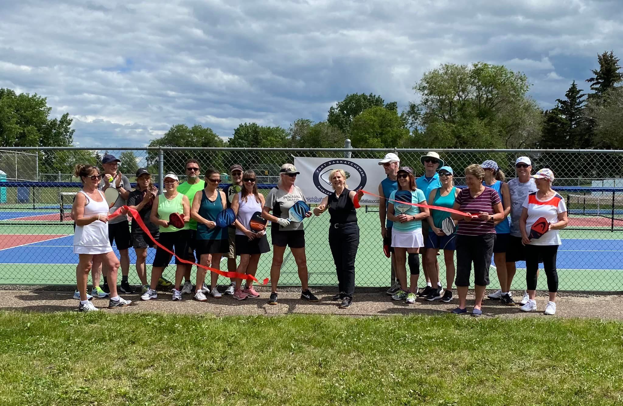Newly renovated Fort Sask Pickleball courts open for use Fort