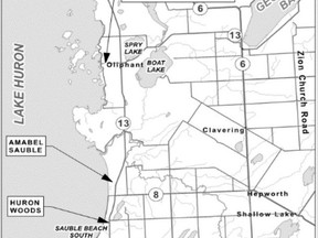 The area and water systems that are part of the Amabel Water Master Servicing Study.